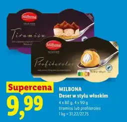 Lidl Deser w stylu włoskim tiramisu lub profiteroles oferta