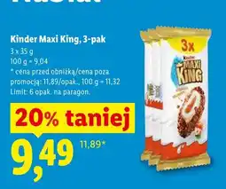 Lidl Batonik Maxi King, 3-pak oferta