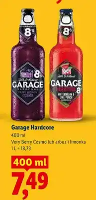 Lidl Piwo Garage Hardcore Very Berry Cosmo lub arbuz i limonka oferta