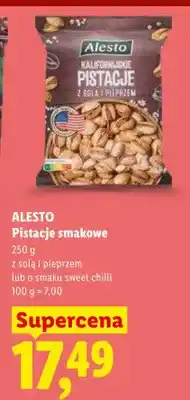 Lidl Pistacje smakowe z solą i pieprzem lub o smaku sweet chilli oferta