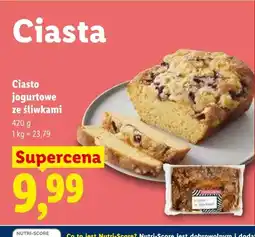 Lidl Ciasto jogurtowe ze śliwkami oferta