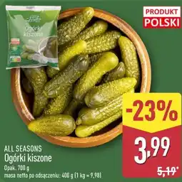 ALDI ALL SEASONS Ogórki kiszone oferta