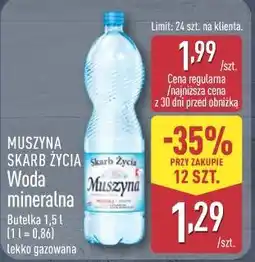 ALDI MUSZYNA SKARB ŻYCIA Woda mineralna lekko gazowana oferta