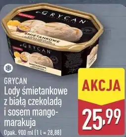 ALDI Lody śmietankowe z białą czekoladą i sosem mango-marakuja GRYCAN oferta