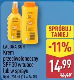ALDI Krem przeciwsłoneczny SPF 30 w tubce lub w sprayu LACURA SUN oferta