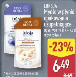 ALDI LUKSJA Mydło w płynie opakowanie uzupełniające oferta