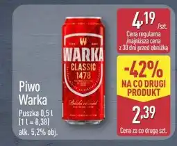 ALDI Piwo Warka puszka oferta