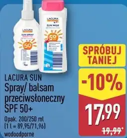 ALDI Spray/balsam przeciwsłoneczny SPF 50+ LACURA SUN oferta
