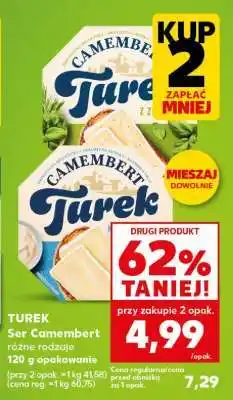 Kaufland TUREK Ser Camembert różne rodzaje 120 g opakowanie oferta