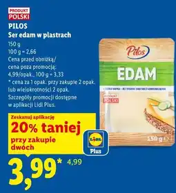 Lidl Pilos Ser edam w plastrach oferta