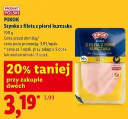 Lidl Szynka z fileta z piersi kurczaka PIKOK oferta