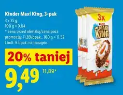 Lidl Kinder Maxi King, 3-pak oferta