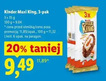 Lidl Kinder Maxi King, 3-pak oferta