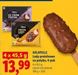 Lidl GELATELLI Lody proteinowe na patyku, 4-pak oferta