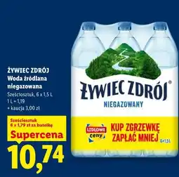 Lidl ŻYWIEC ZDRÓJ Woda źródlana niegazowana oferta