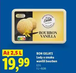 Lidl BON GELATI Lody o smaku wanilii bourbon oferta