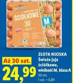 Lidl ZŁOTA NIOSKA Świeże jaja ściółkowe, wielkość M, klasa A 30 szt oferta
