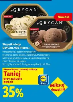 Lidl GRYCAN Wszystkie lody oferta