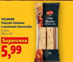 Lidl SOL&MAR Paluszki chlebowe z nasionami słonecznika oferta