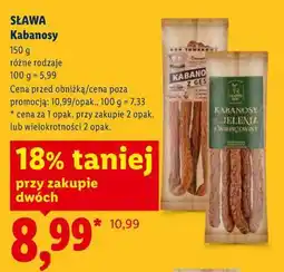 Lidl Kabanosy SŁAWA oferta