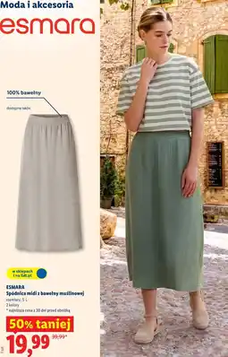 Lidl Spódnica midi z bawełny muślinowej ESMARA oferta