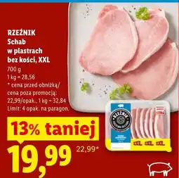 Lidl Schab w plastrach bez kości, XXL RZEŹNIK oferta