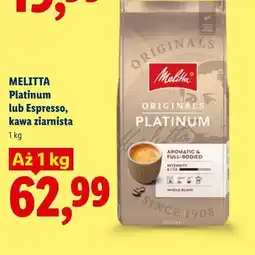 Lidl MELITTA Platinum lub Espresso, kawa ziarnista oferta