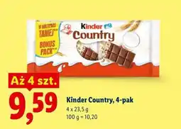 Lidl Kinder Country, 4-pak oferta