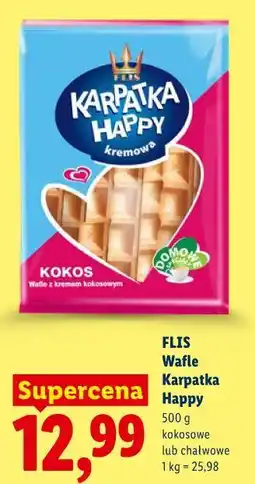 Lidl FLIS Wafle Karpatka Happy kokosowe lub chałwowe oferta