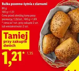 Lidl Bułka pszenno-żytnia z ziarnami oferta