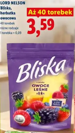 Lidl LORD NELSON Bliska, herbatka owocowa oferta