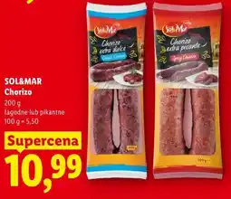 Lidl SOL&MAR Chorizo łagodne lub pikantne oferta