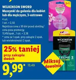 Lidl Maszynki do golenia dla kobiet lub dla mężczyzn, 3-ostrzowe 4 szt. WILKINSON SWORD oferta