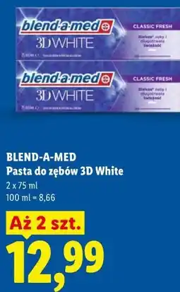 Lidl BLEND-A-MED Pasta do zębów 3D White oferta