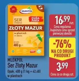 ALDI Ser Złoty Mazur w plastrach w plastrach oferta