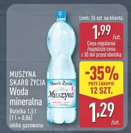 ALDI Woda mineralna lekko gazowana oferta
