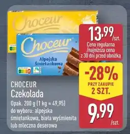 ALDI Czekolada alpejska śmietankowa, biała wyśmienita lub mleczna desowa oferta
