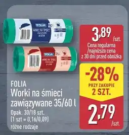 ALDI Worki na śmieci zawiązywane 35/60l oferta