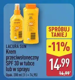 ALDI Krem przeciwsłoneczny SPF 30 w tubce lub w sprayu oferta
