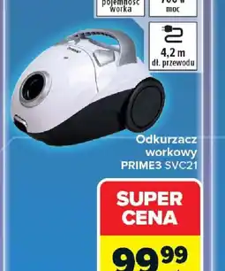 Carrefour Odkurzacz workowy Prime3 SVC21 oferta