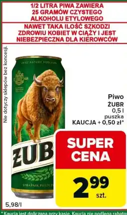 Carrefour Express Piwo ŻUBR 0,5 l puszka oferta