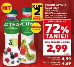 Kaufland Danone Activia Jogurt pitny różne rodzaje 280/270 g opakowanie oferta