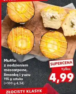 Kaufland Muffin z nadzieniem mascarpone, limonką i yuzu 115 g sztuka oferta