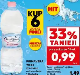 Kaufland PRIMAVERA Woda źródlana oferta