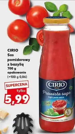 Kaufland CIRIO Sos pomidorowy z bazylią 700 g opakowanie oferta