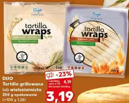 Kaufland DIJO Tortilla grillowana lub wieloziarnista 250 g opakowanie oferta