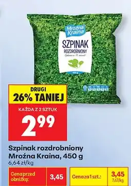 Biedronka Szpinak rozdrobniony oferta