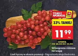 Biedronka Winogrono różowe na wagę oferta