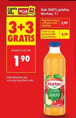 Biedronka Sok 100% jabłko oferta