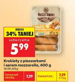 Biedronka Krokiety z pieczarkami i serem mozzarella oferta